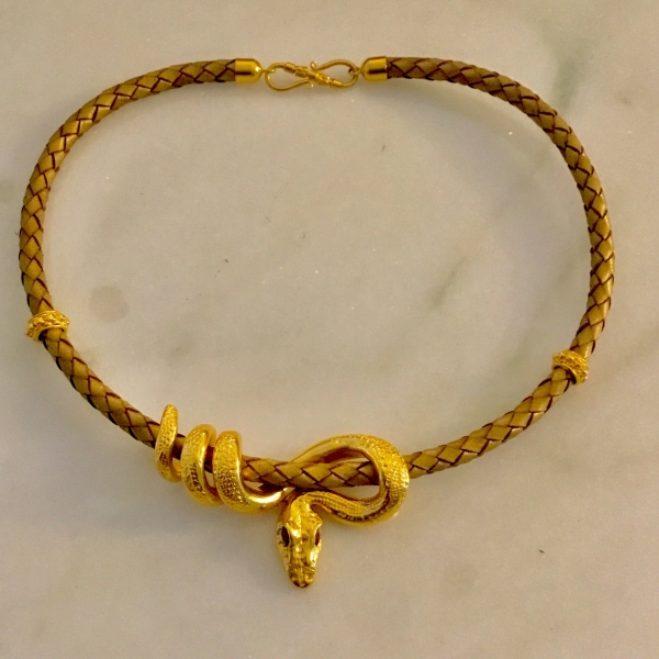 Schlangen-Collier - Gold