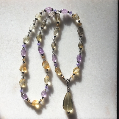 Amethyst Citrin Rauchquarz Kette | KACR1